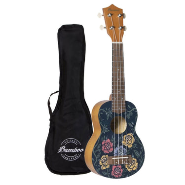 Ukulele Soprano Bamboo Ukelele Bu-21 Rock & Roll Con Funda Uculele